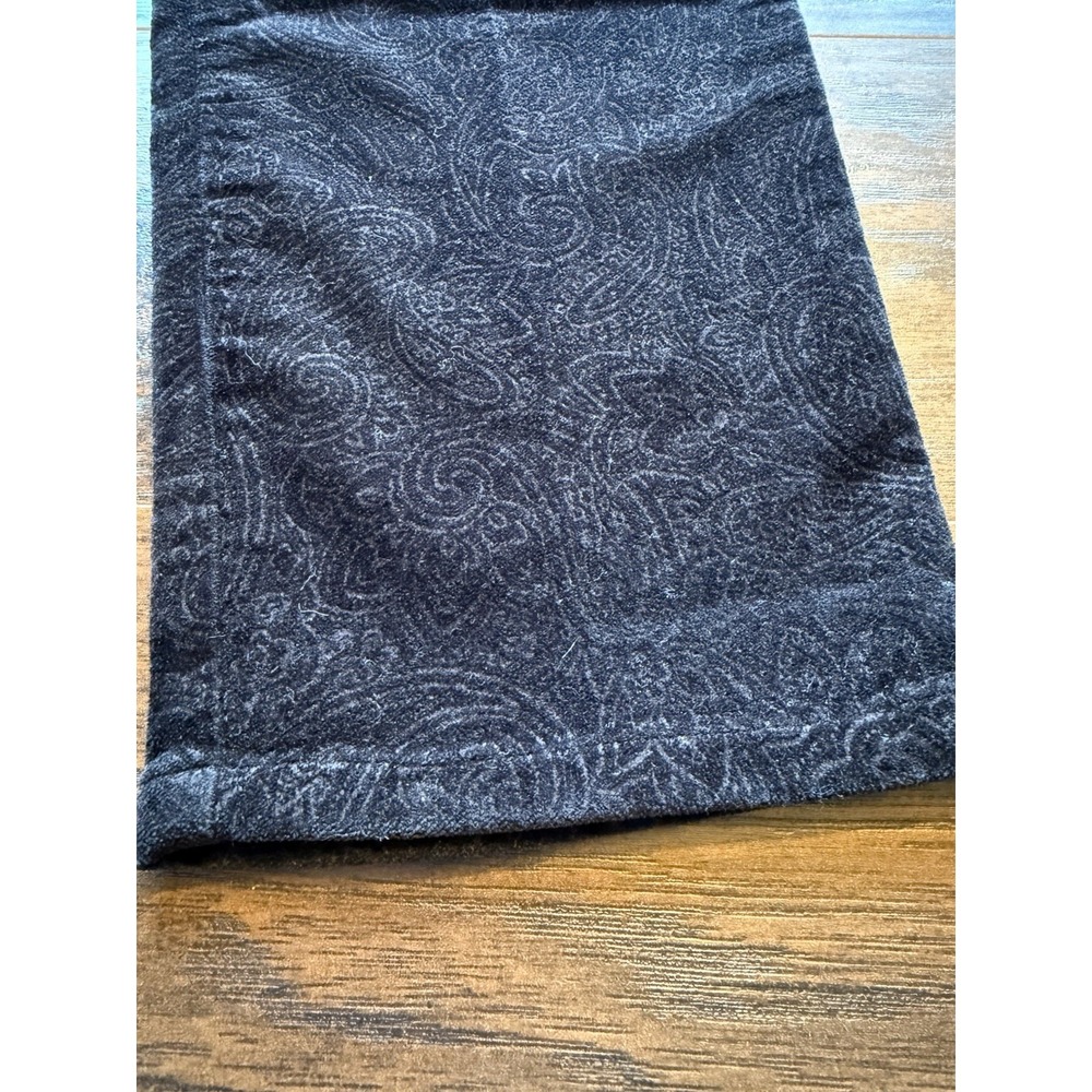 Lauren Ralph Lauren Velvet Paisley Pants Black Petite 8P Luxe Luxury Designer - Picture 3 of 9